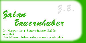 zalan bauernhuber business card